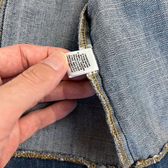 Y2K L denim jacket by Cato, vintage 2000s cropped womens jean jacket - Picture 3 of 9